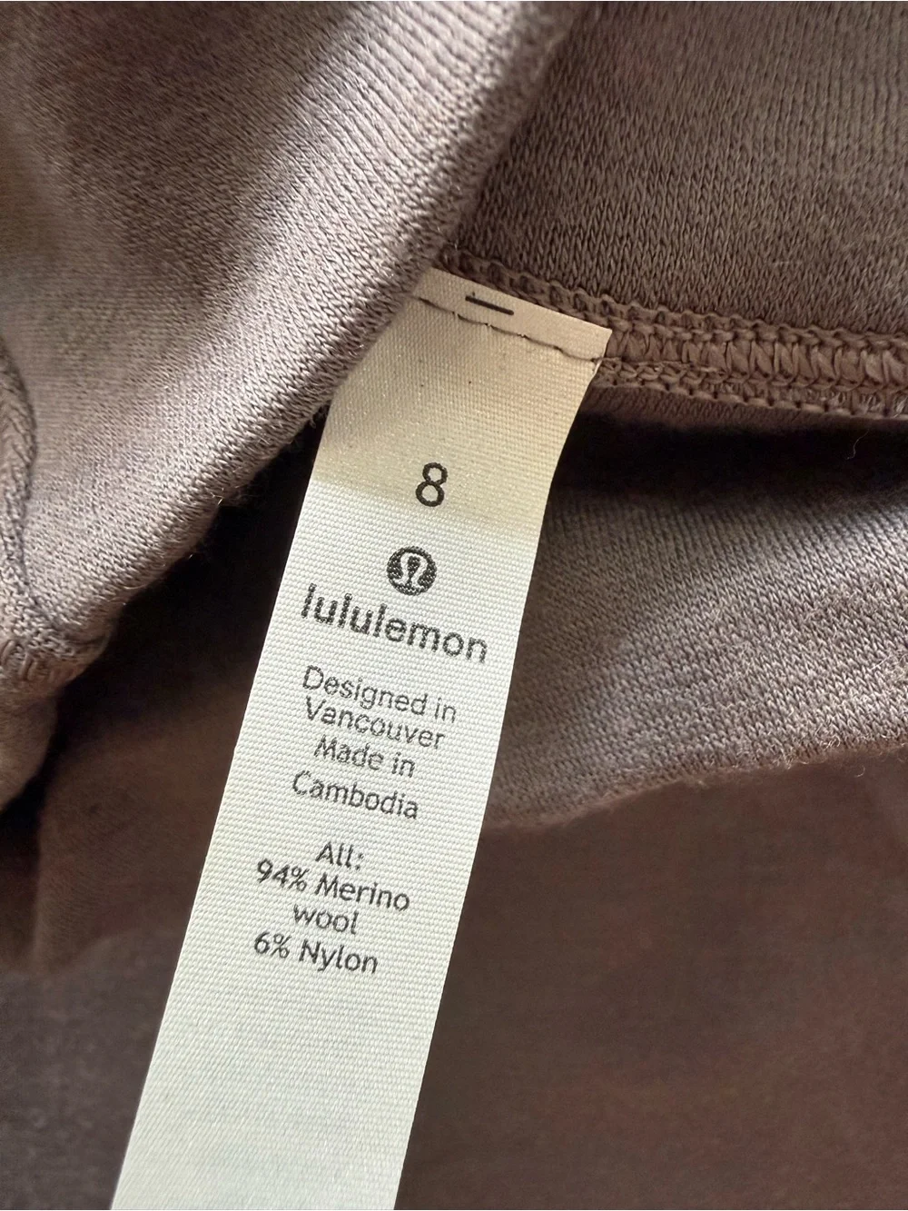 Lululemon Merino Wool Principal Dancer Funnel Neck Sweater Lunar Rock